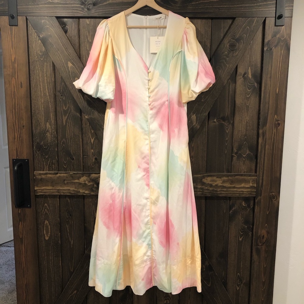 Little Coquille by Lorraine fashion in Australia watercolor print maxi d…